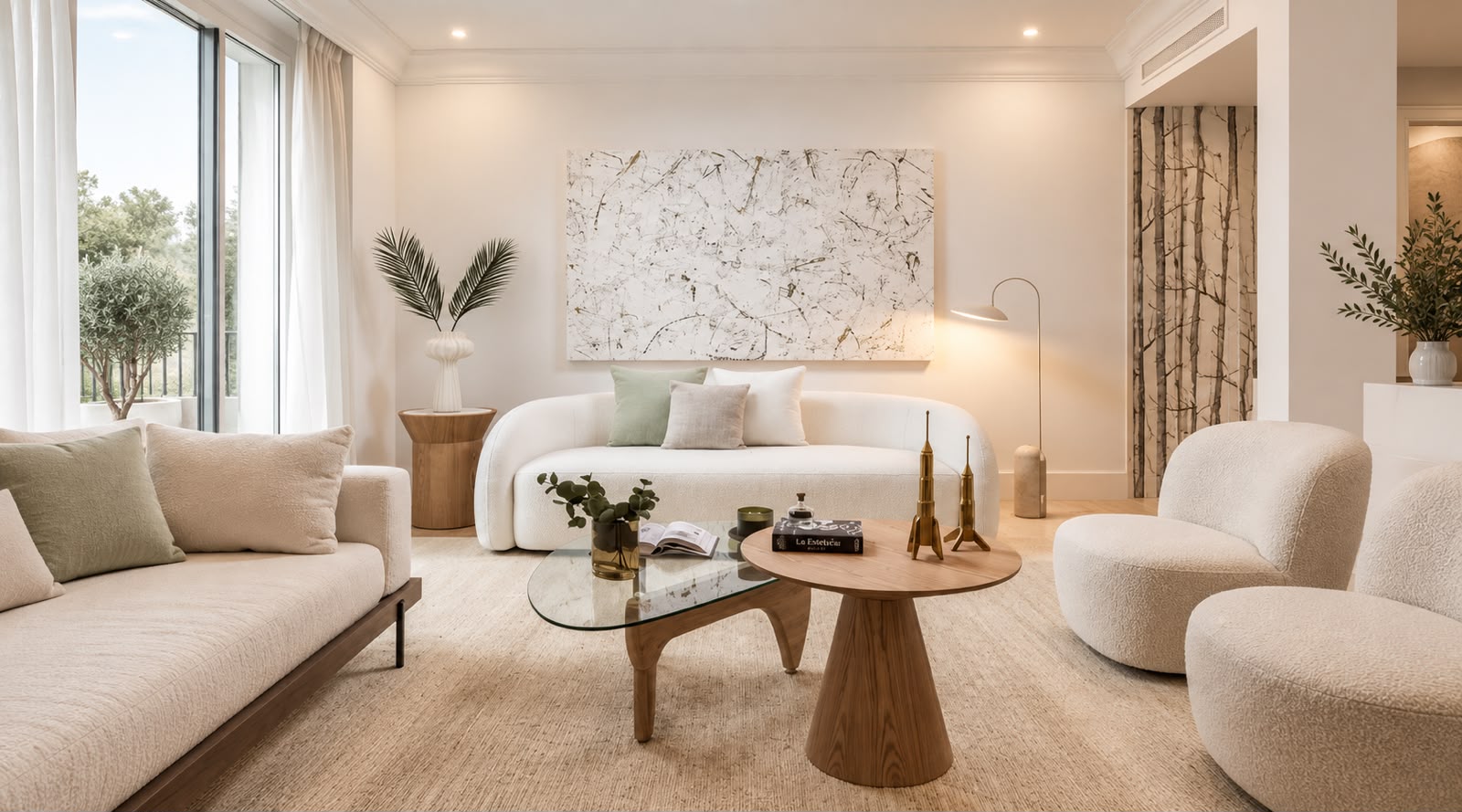 Salón de una vivienda gestionada por Chill Living